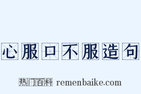 心服口不服造句是什么意思的图片